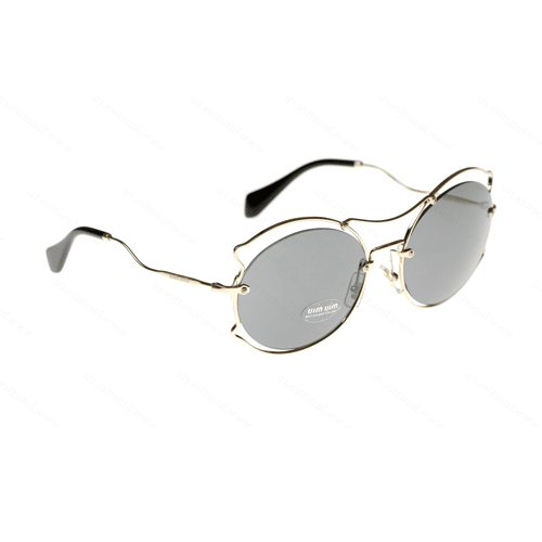 نظارات مستديرة بعدسات رمادية للنساء من ميوميو - MU50SS